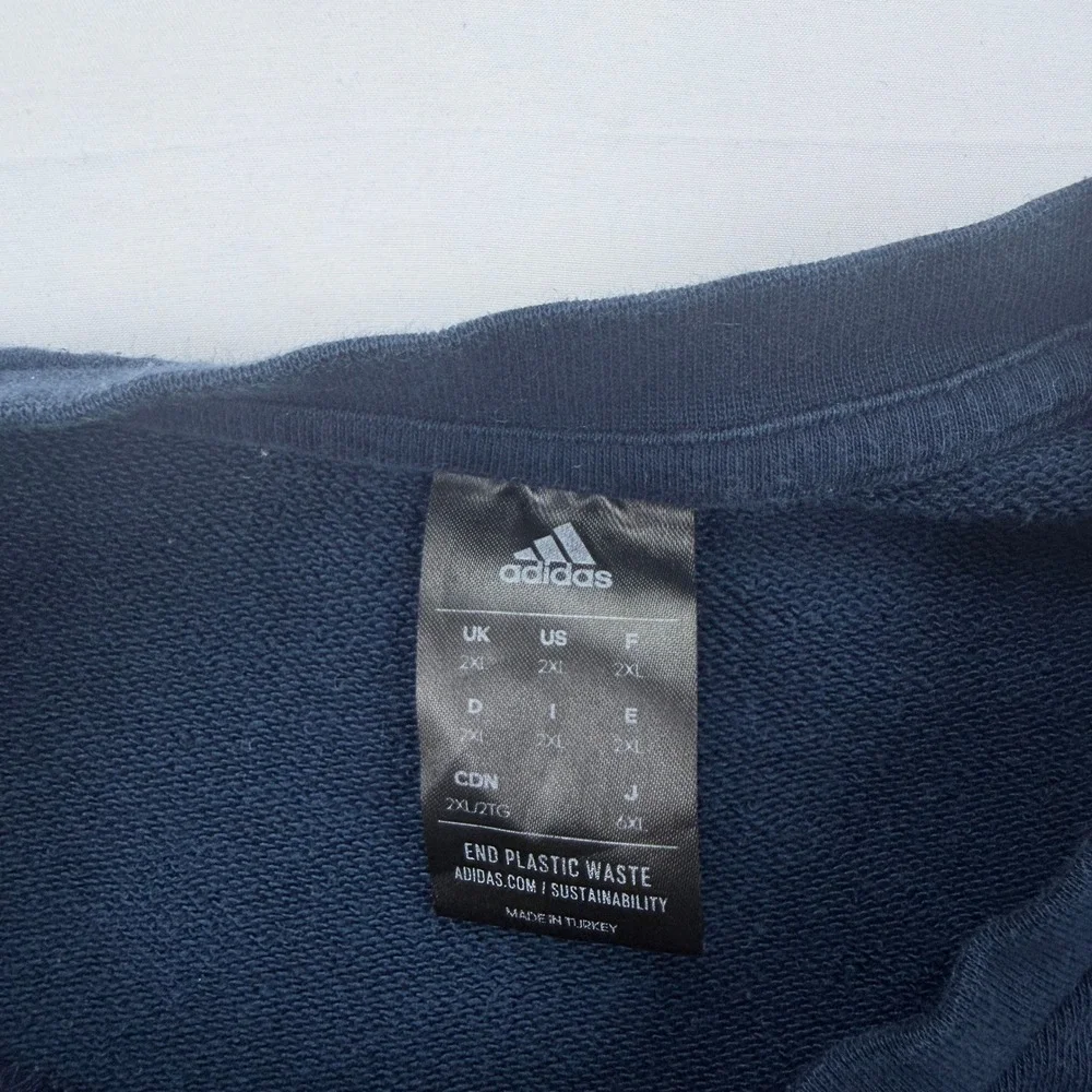 Adidas Messi Crewneck Sweatshirt Graphic Sleeve Pullover Navy Blue Mens‎ 2XL